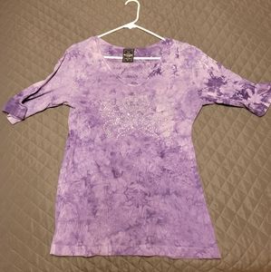 Tie-dye shirt, top, rhinestone tee